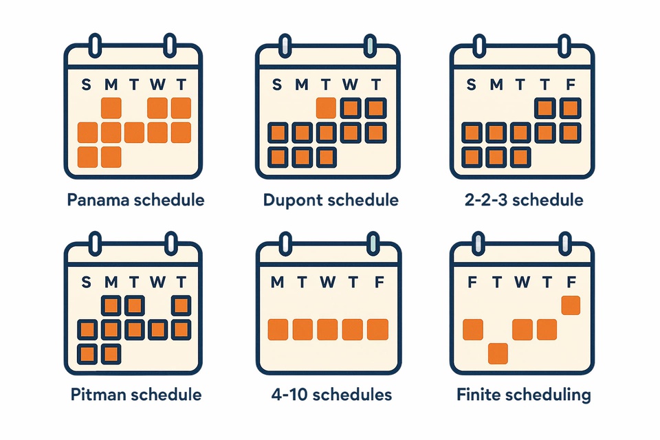 Work schedules illustration