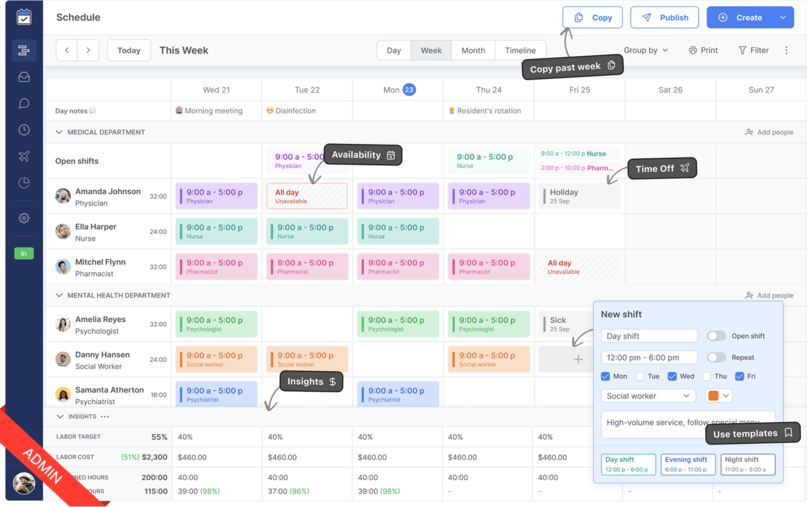 Medical Scheduling Software Admin